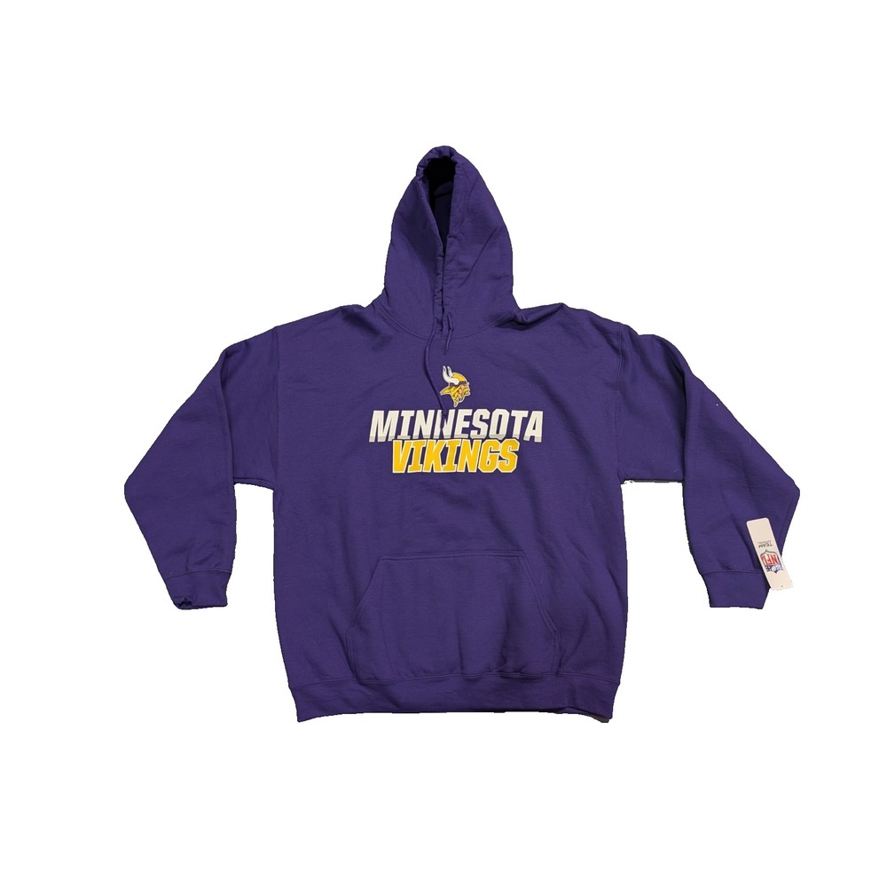 Minnesota Vikings Hoodie NFL Football Men's XL Purple Pullover Sweatshirt NWT